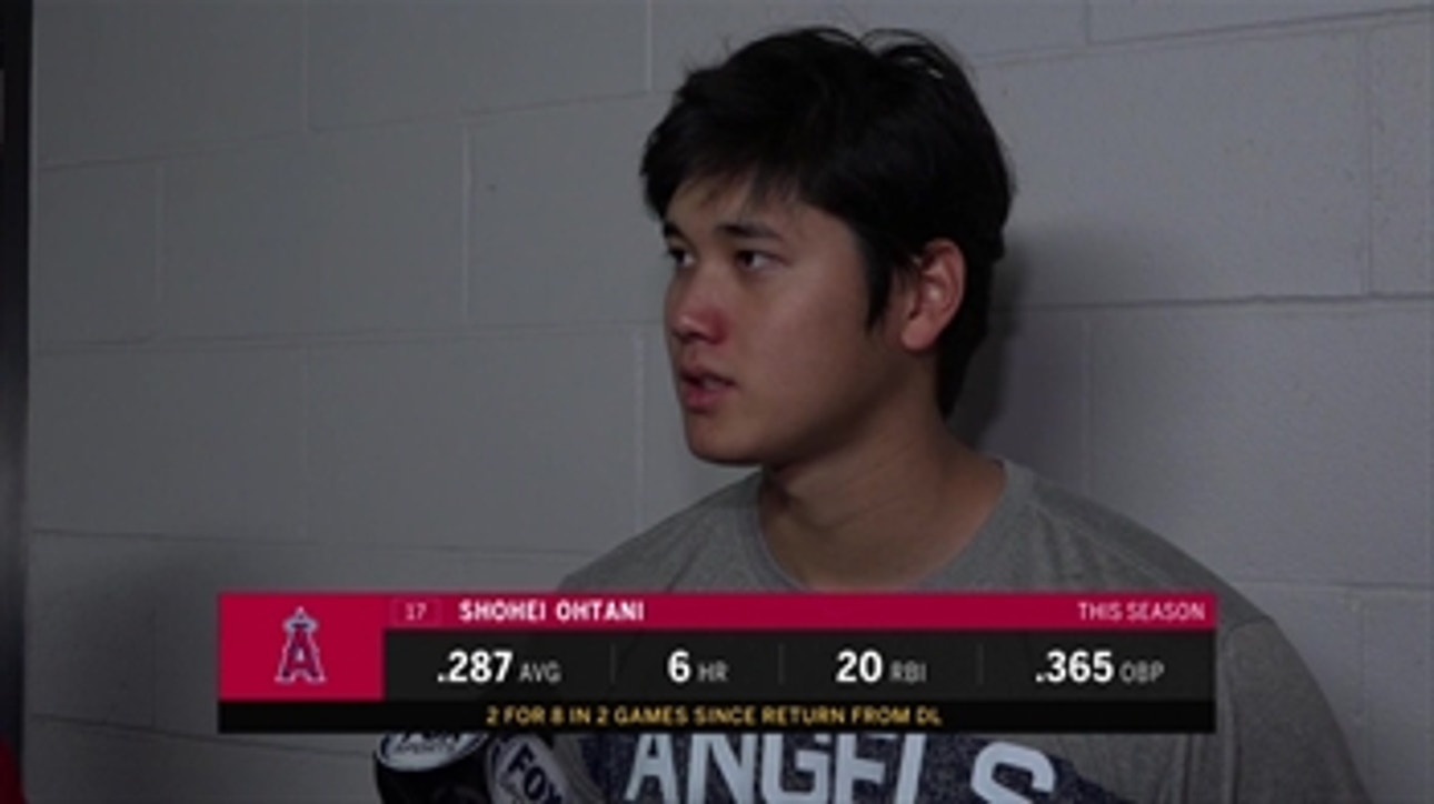 Shohei Ohtani explains how it felt to return to the Angels' lineup