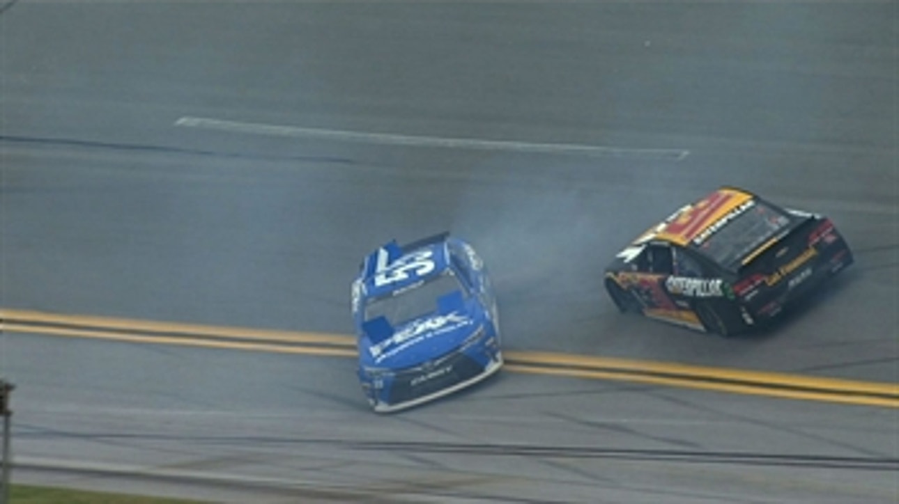CUP: Michael Waltrip and Casey Mears Wreck - Talladega 2016