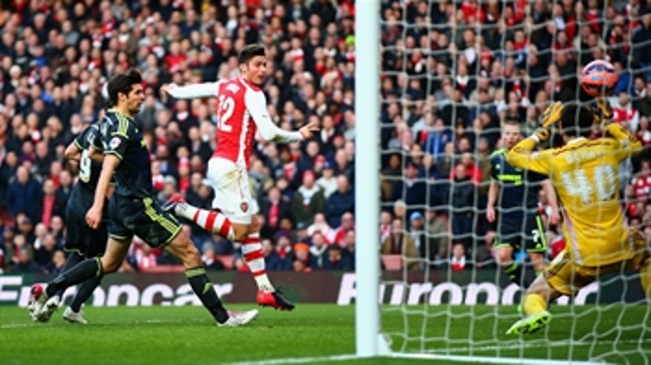 Giroud's excellent volley doubles Arsenal lead against Middlesbrough