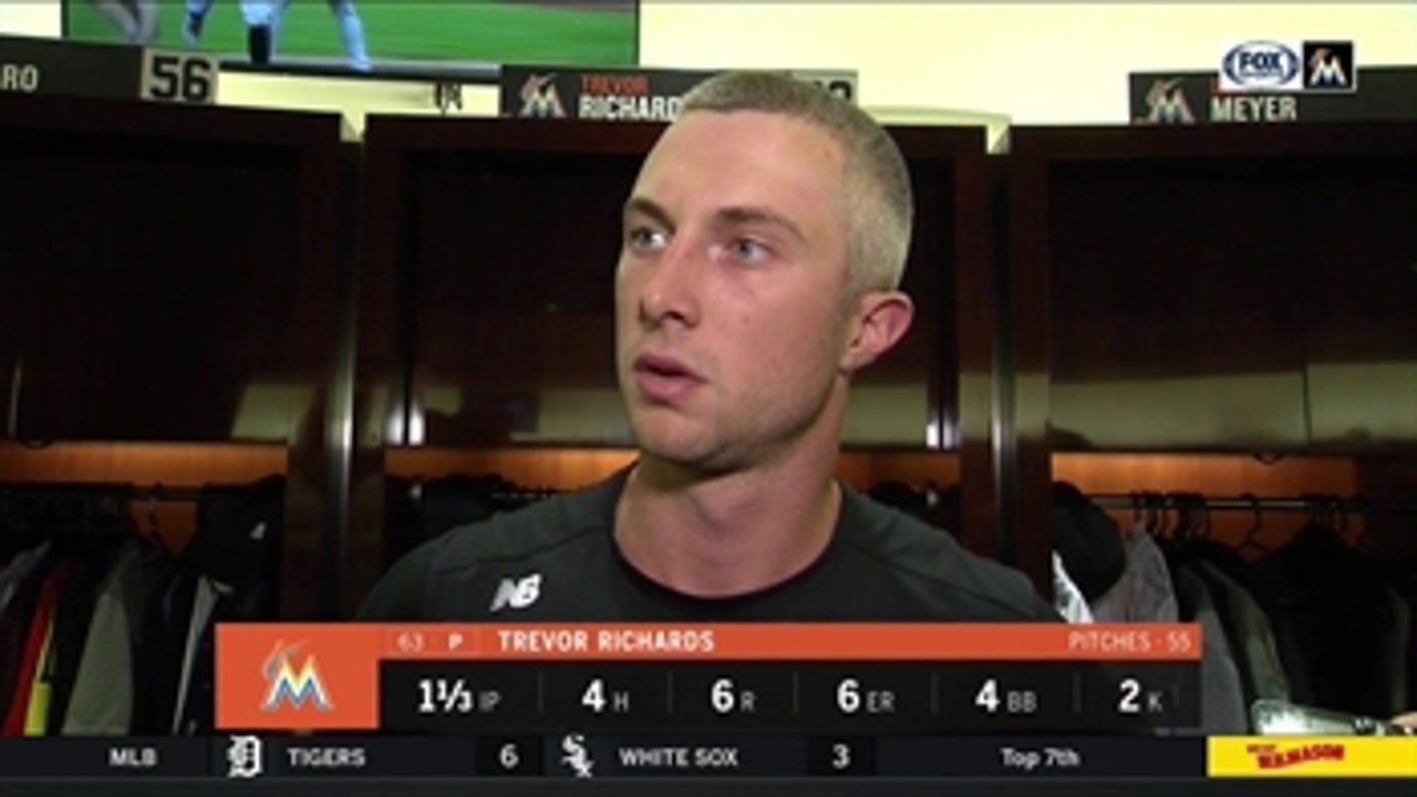 Trevor Richards on his pitching: 'I didn't get it done tonight'
