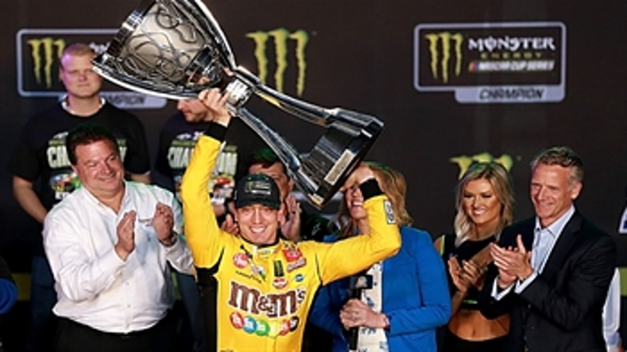 Trophy Presentation: Kyle Busch accepts his 2nd Cup Series trophy