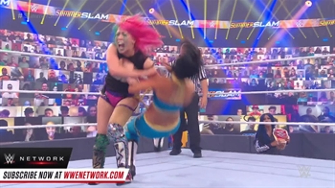 Asuka downs Bayley with a hip attack: SummerSlam 2020 (WWE Network Exclusive)
