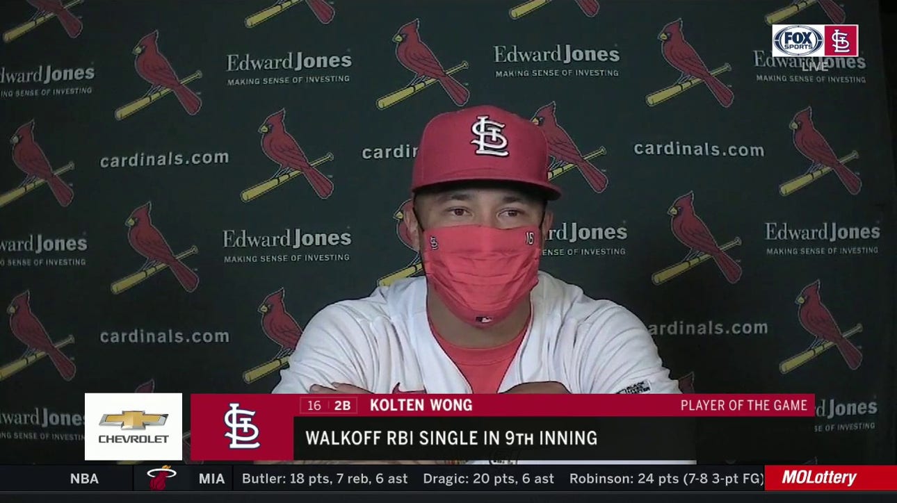 Wong on his walk-off base hit against the Reds