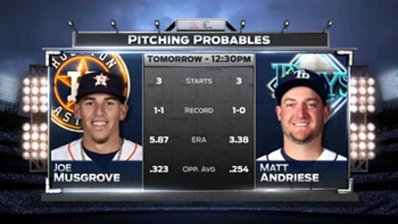 Rays look for another series victory in finale vs. Astros
