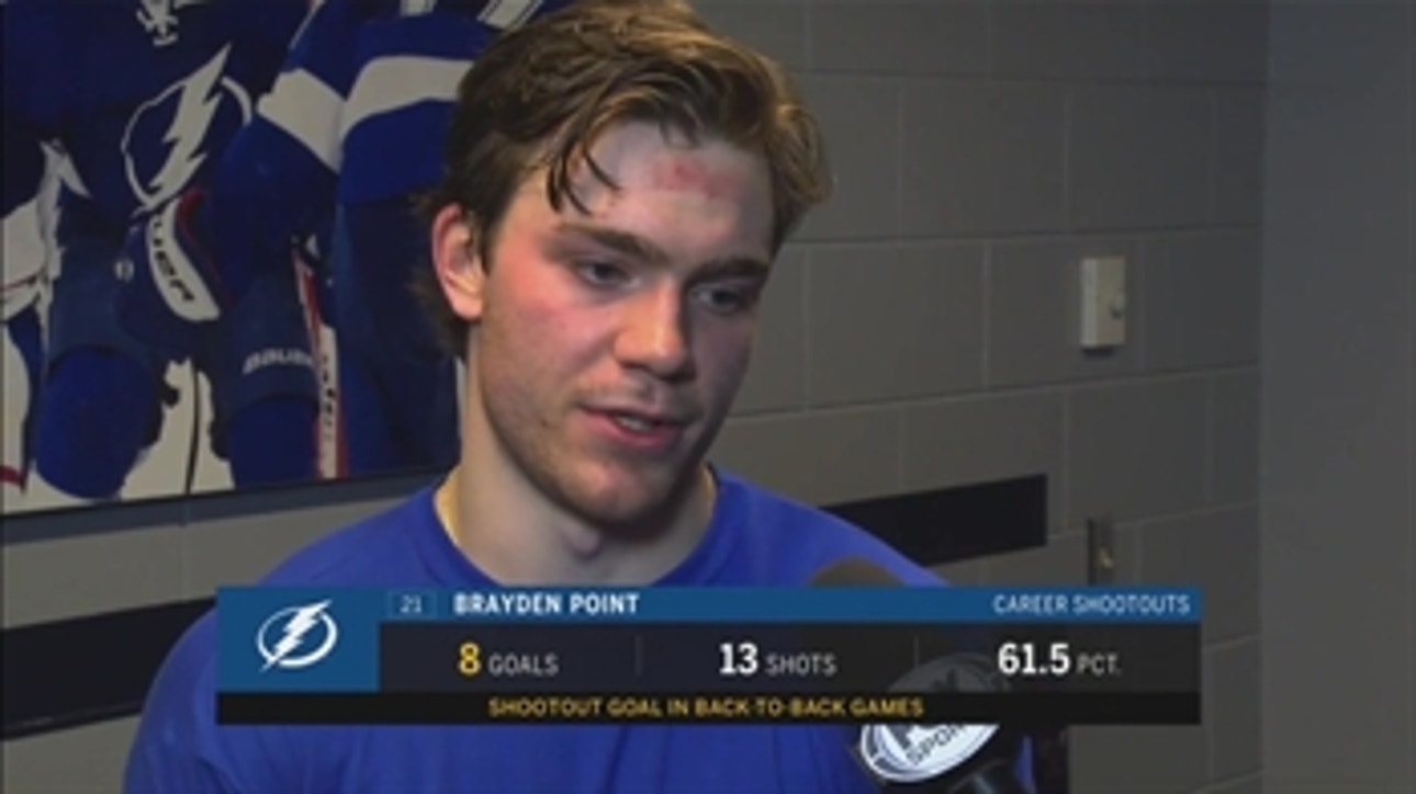 Brayden Point on shootout win, getting new teammates