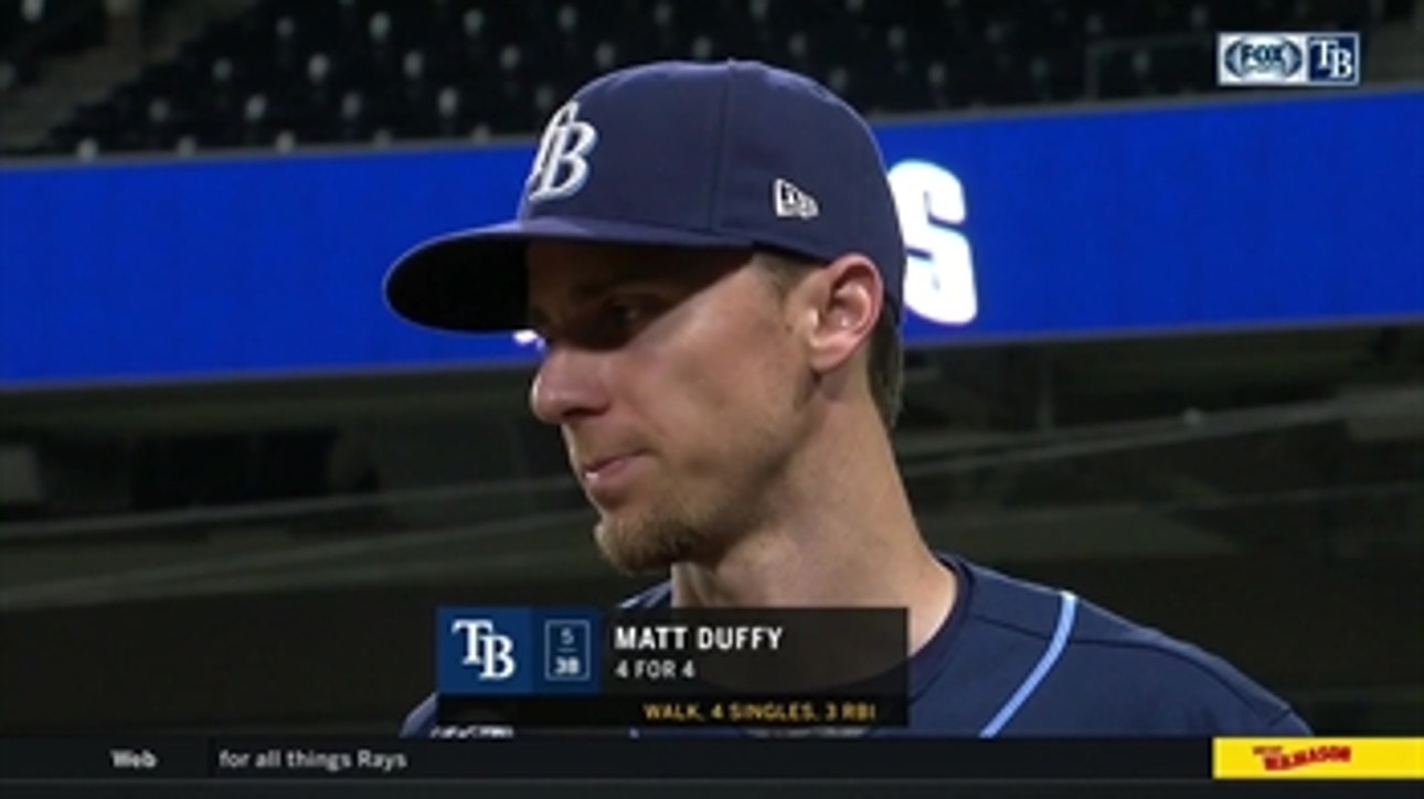 Matt Duffy talks his 4-hit, 3-RBI night vs. Padres