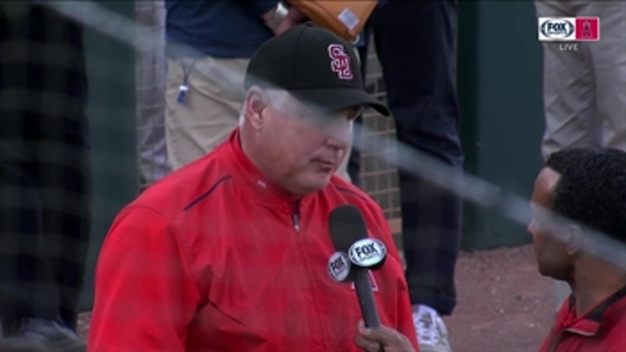 Manager Mike Scioscia gives his thoughts following the Angels' Spring Training Opener