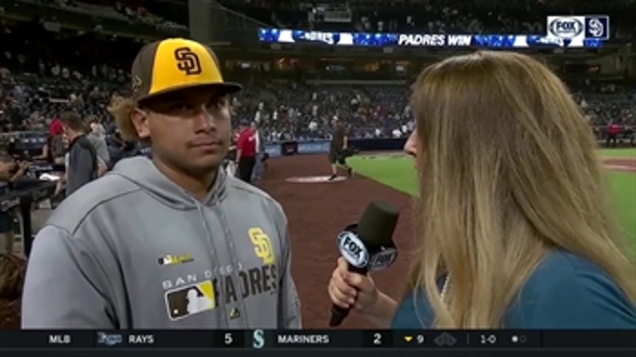 Josh Naylor talks over his 3-run homer in the 8th