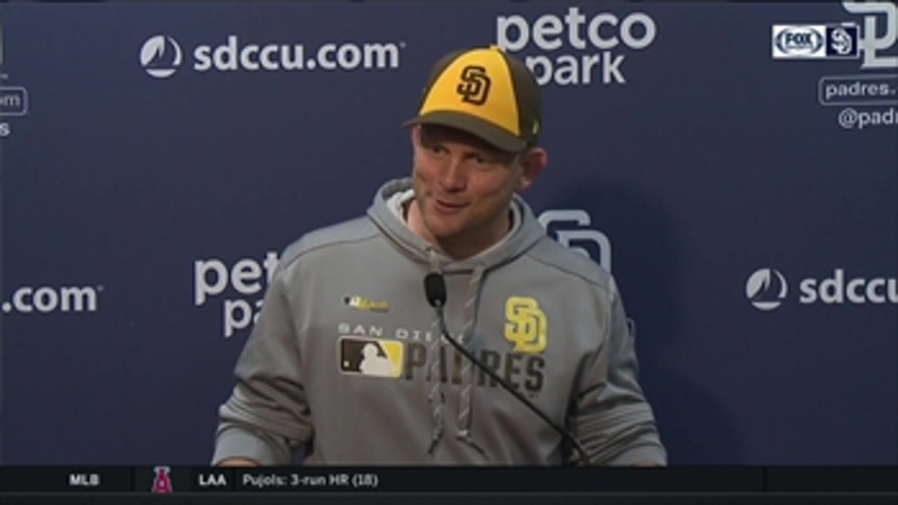 Hear from Andy Green inside the clubhouse after Padres win