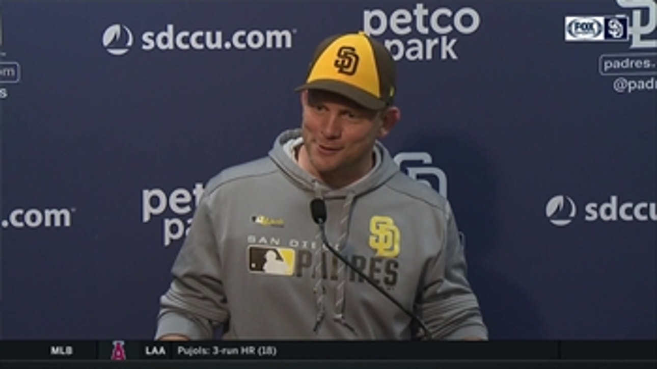 Hear from Andy Green inside the clubhouse after Padres win