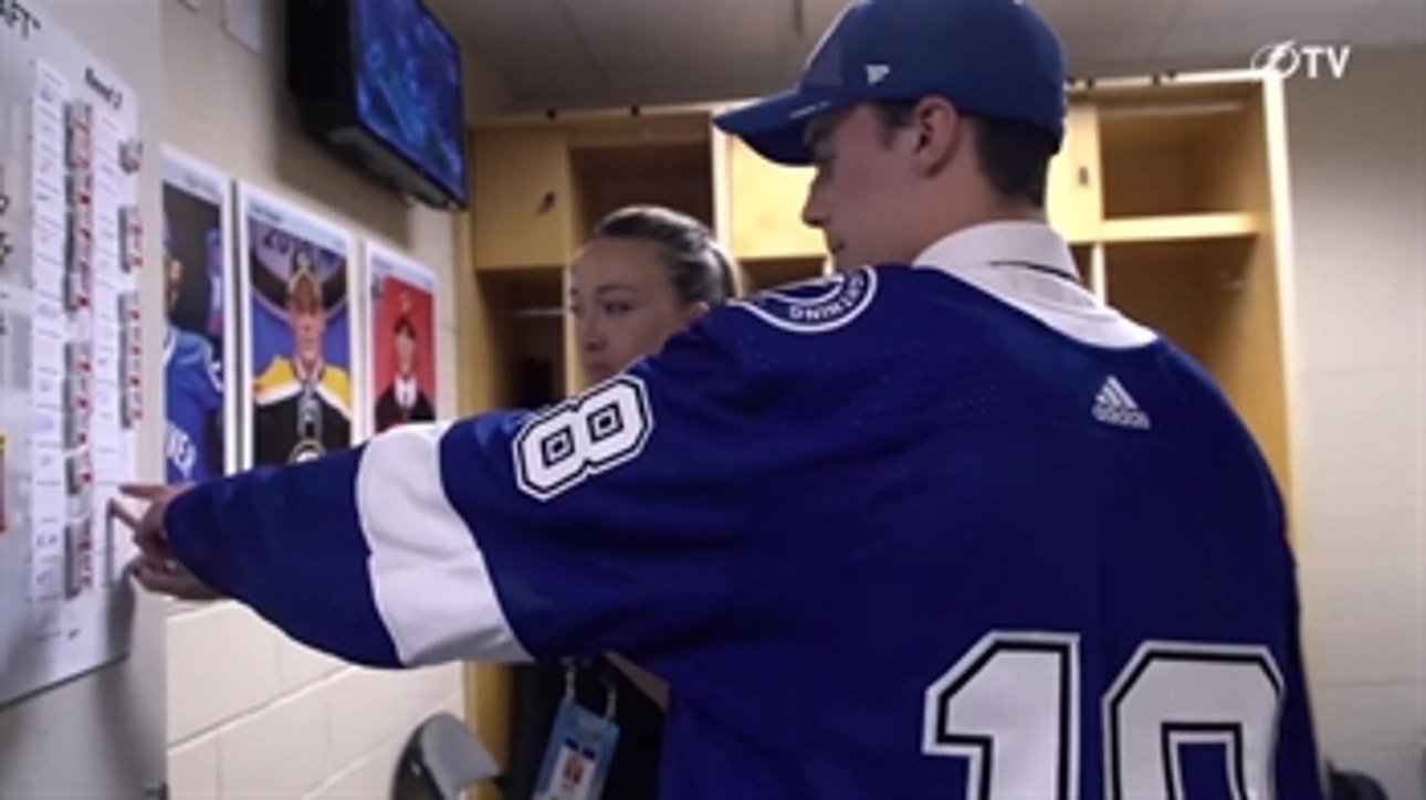 LISTEN IN: Lightning selection Gabriel Fortier mic'd up at the NHL draft