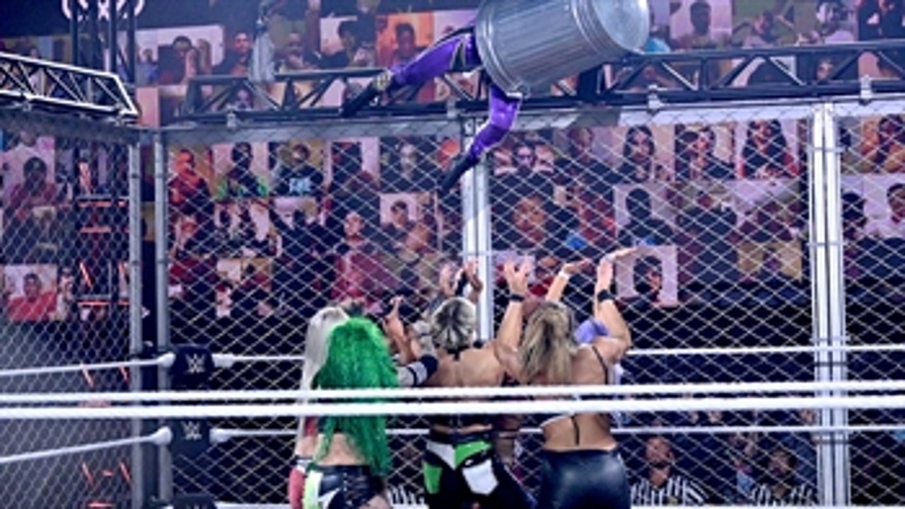 Io Shirai’s jaw-dropping jump from the top of the cage: NXT TakeOver: WarGames (WWE Network Exclusive)