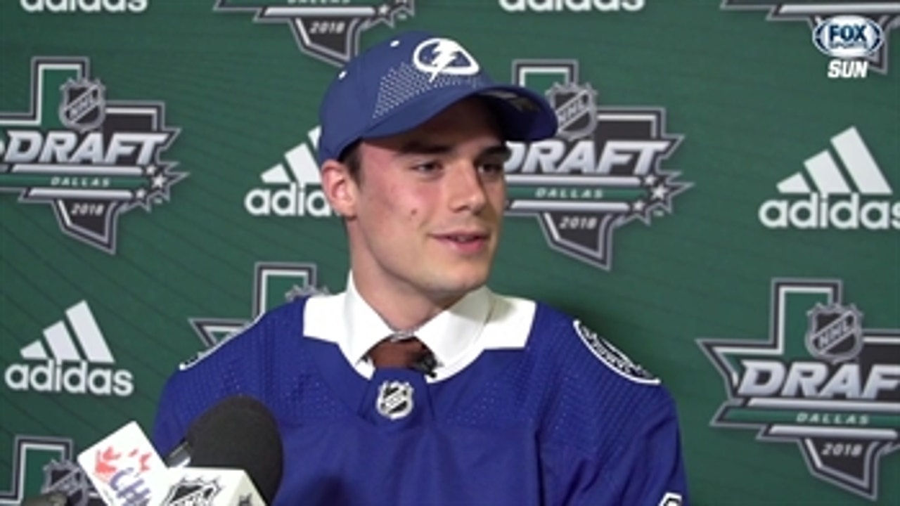 Lightning's 2nd-round draft pick Gabriel Fortier on how his game will translate in the NHL