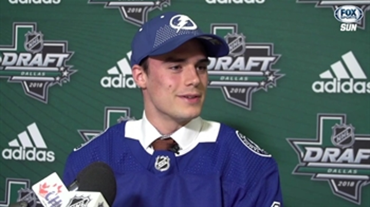 Lightning's 2nd-round draft pick Gabriel Fortier on how his game will translate in the NHL