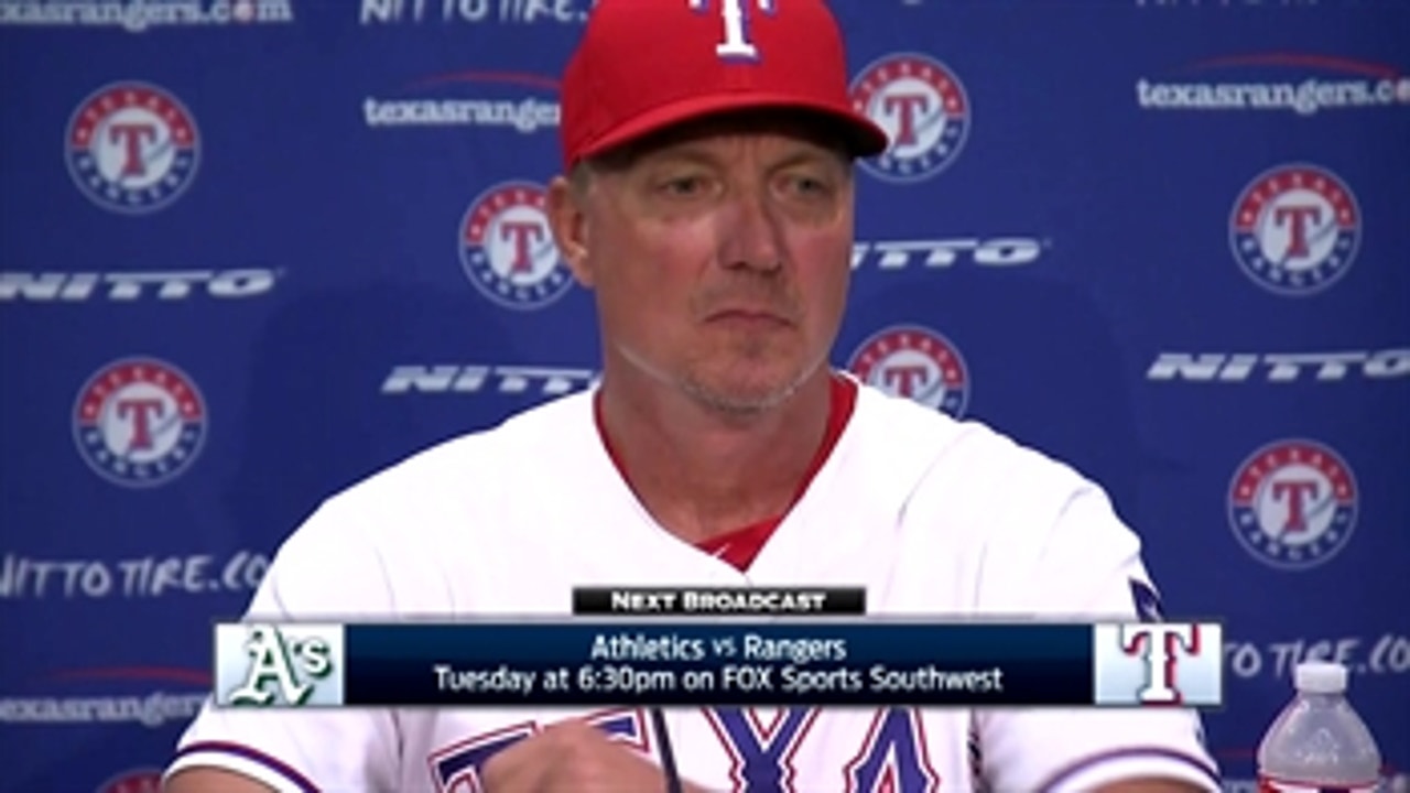 Jeff Banister on Beltre, team's continuing mistakes