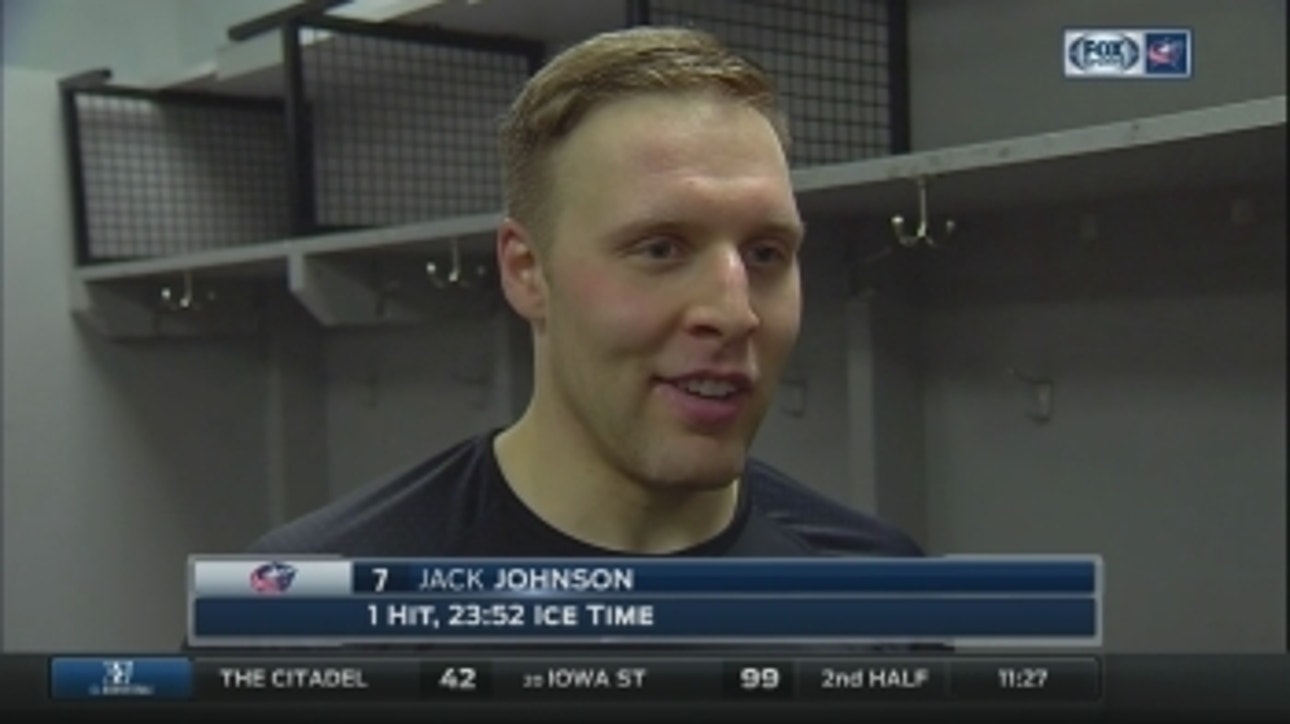 Jack Johnson on Blue Jackets' surge: "We're climbing the standings."