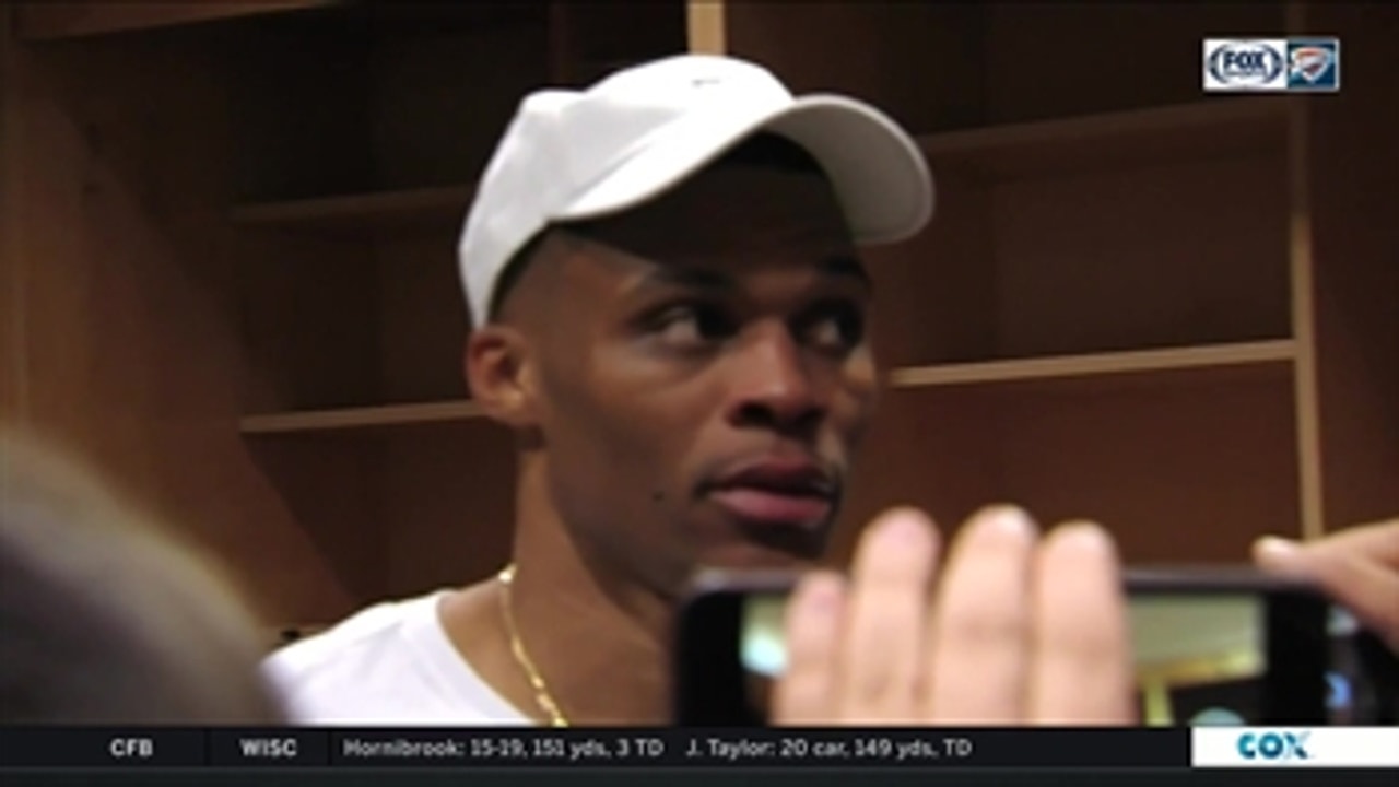 A frustrated Russell Westbrook after loss to Dallas