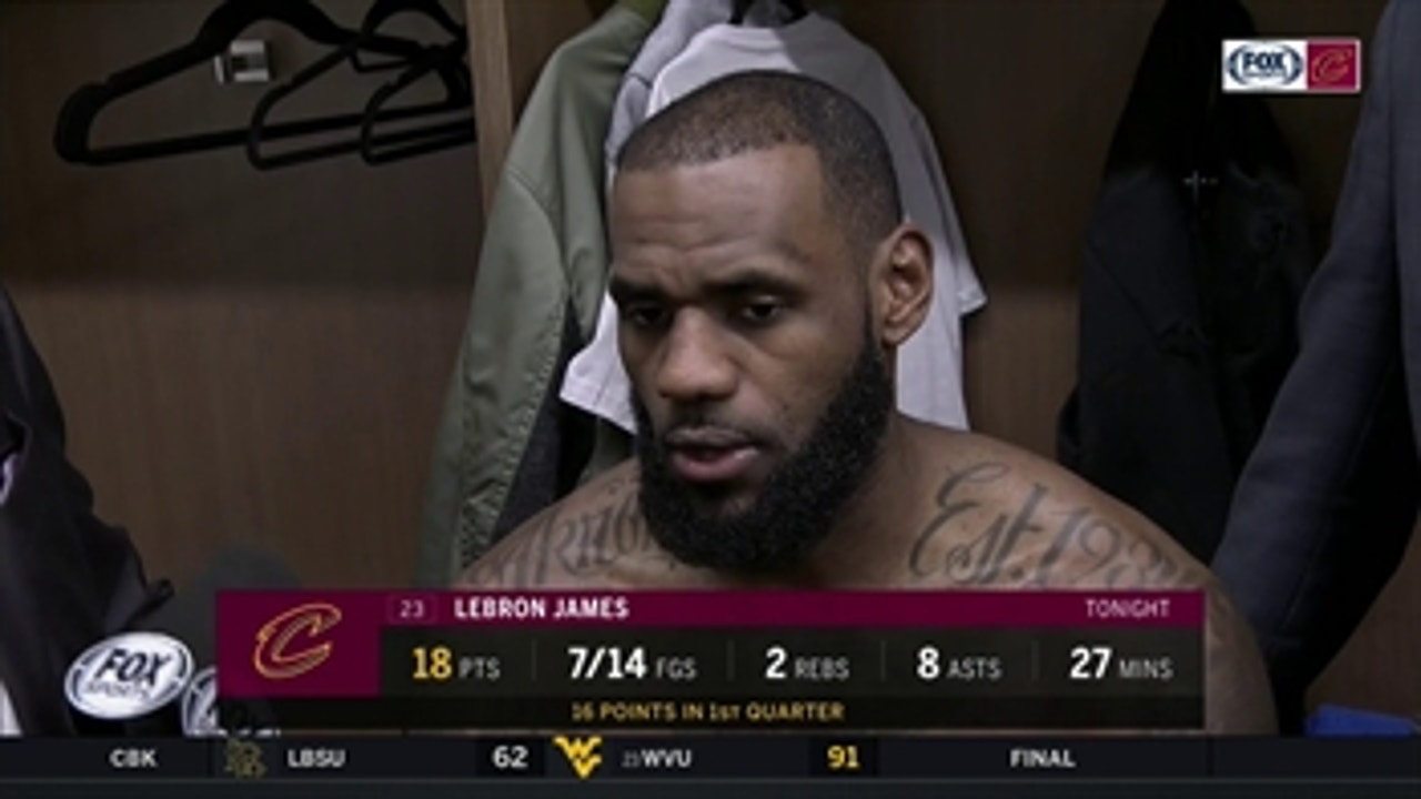 LeBron gives game ball to Calderon, commends Cavs teammates after 48-minute effort