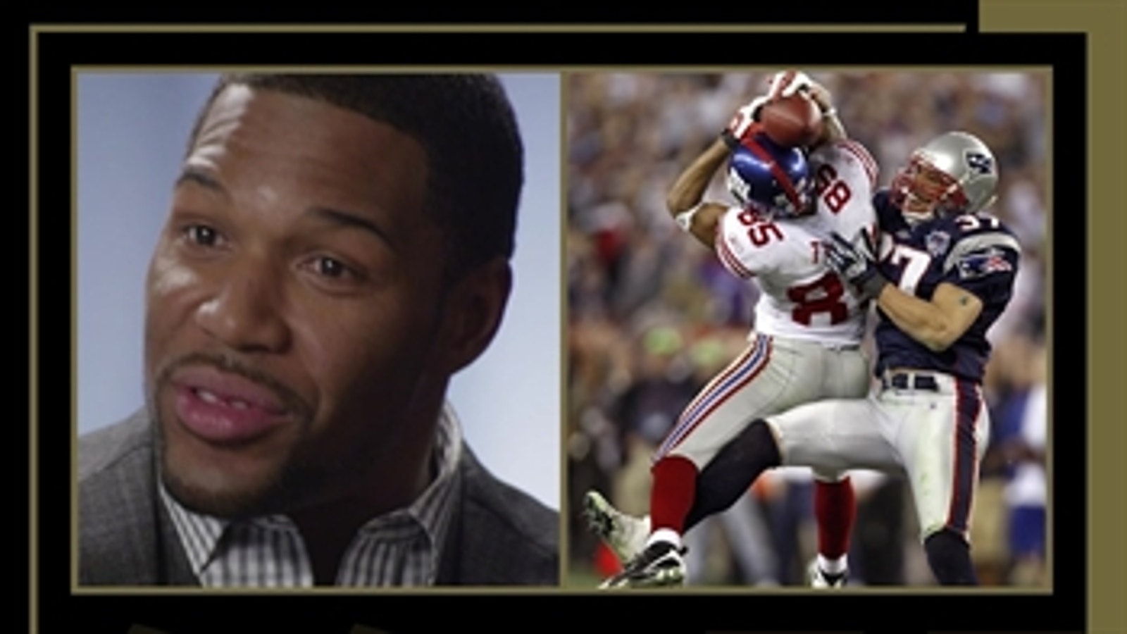 Michael Strahan relives the unbelievable moments after the David Tyree helmet catch in Super Bowl XLII