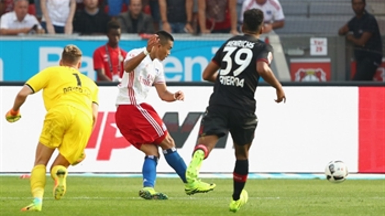 Bobby Wood gets past Leno to give Hamburg 1-0 lead ' 2016-17 Bundesliga Highlights