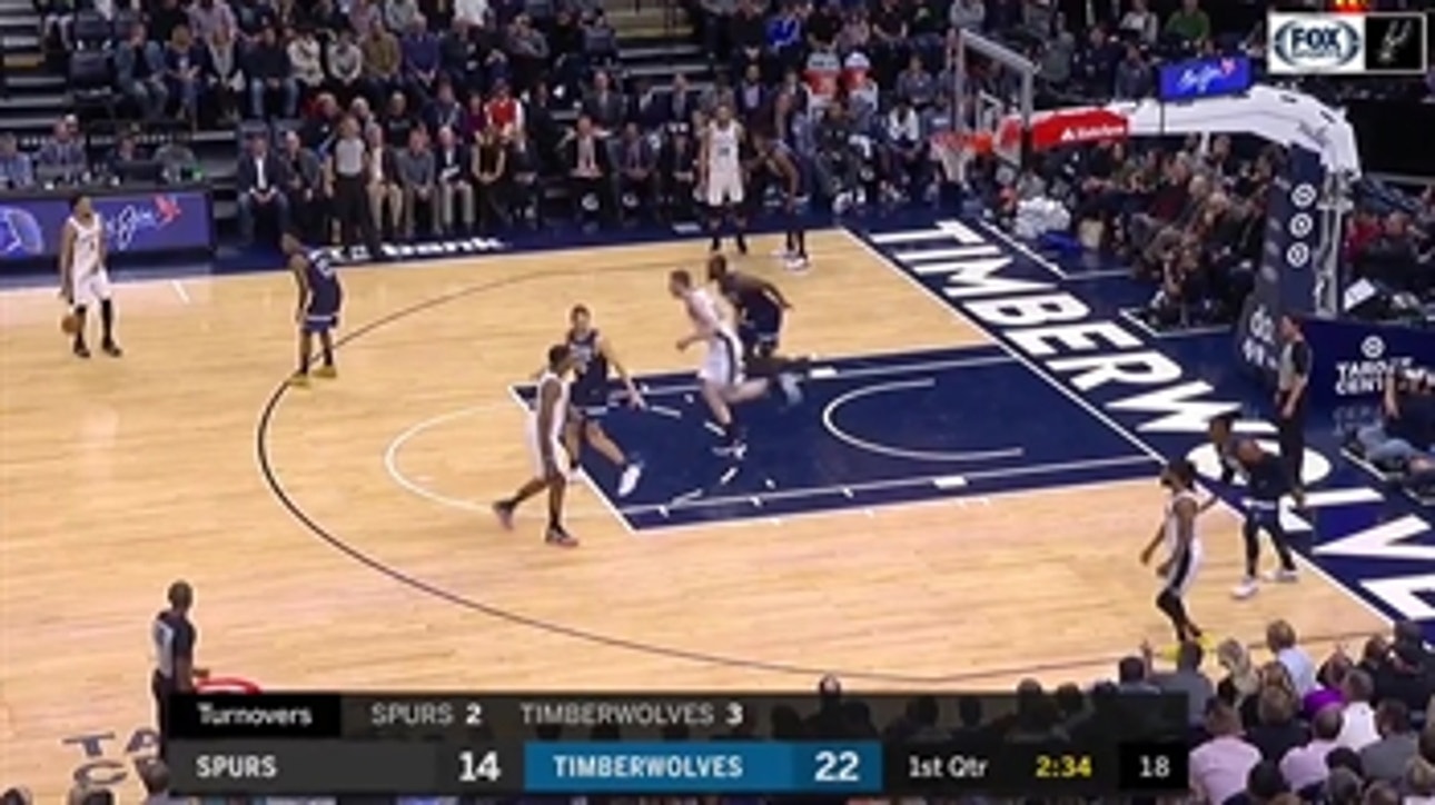 HIGHLIGHTS: Rudy Gay Drives and Goes up for the DUNK