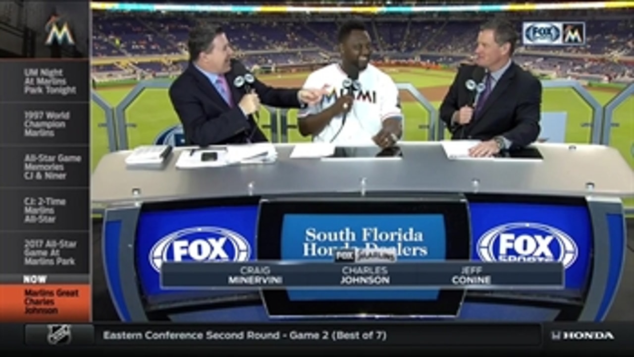 Charles Johnson stops by Marlins LIVE pregame show