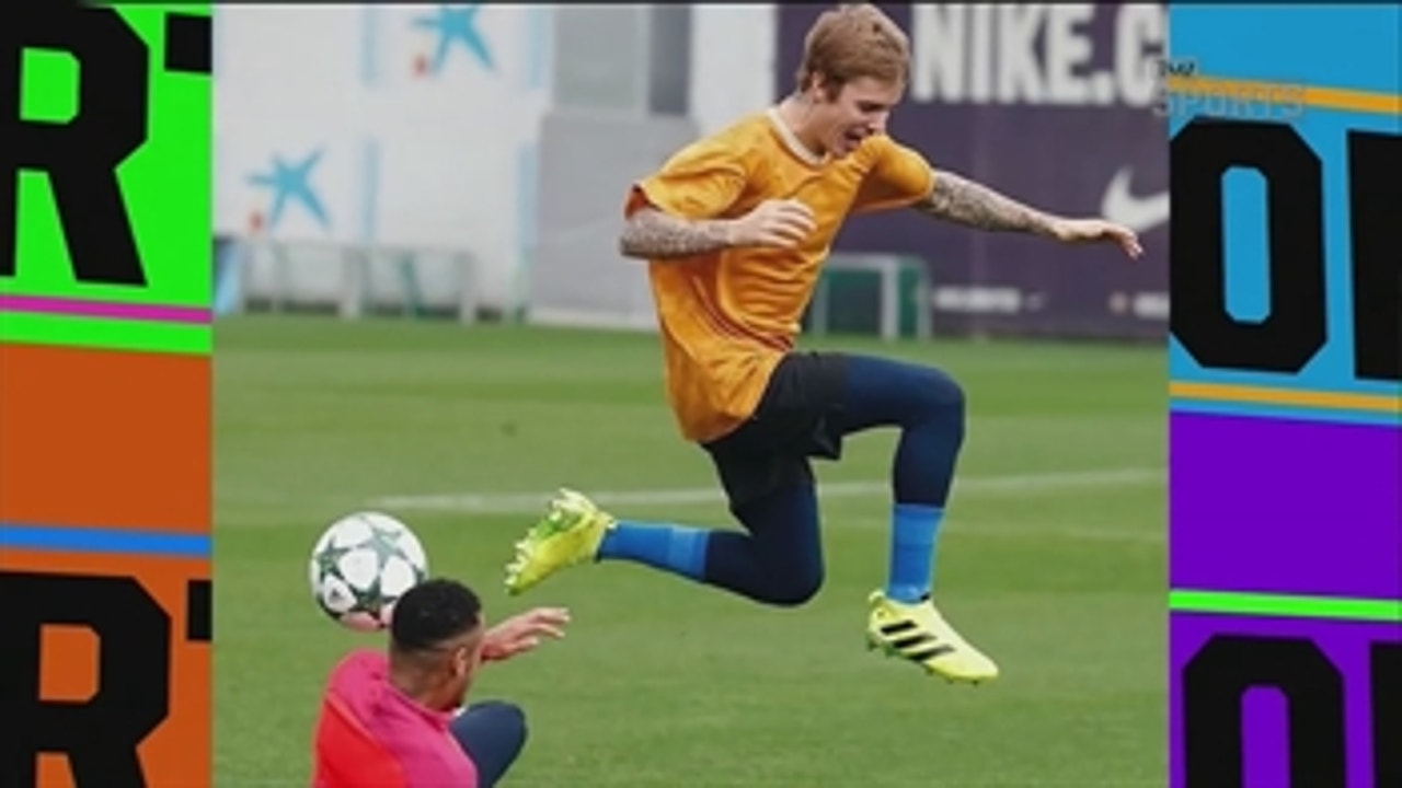 Justin Bieber practices with Lionel Messi, Neymar and FC Barcelona ' TMZ SPORTS