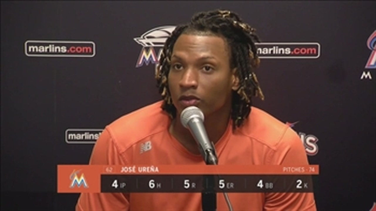 Jose Urena on a rough Opening Day start