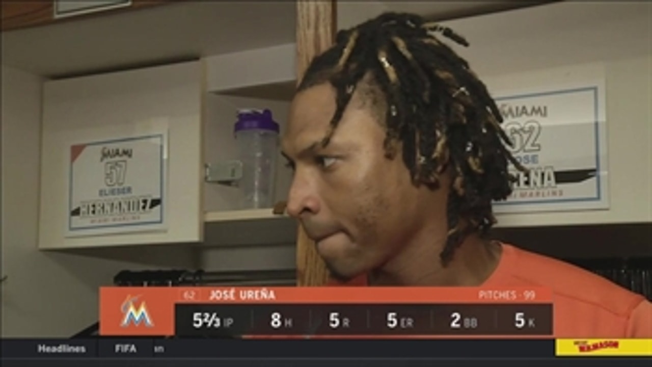 Jose Urena on his start, base-running gaffe