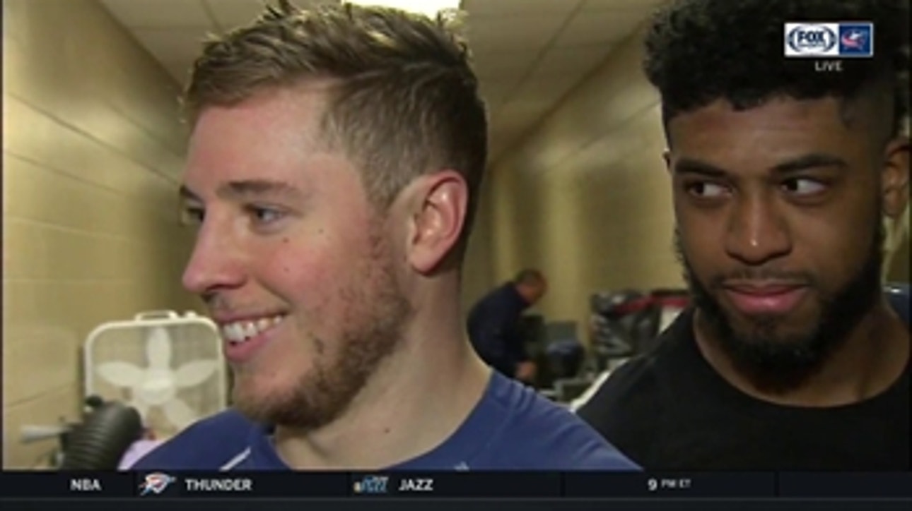 Anthony Duclair, Nick Foligno mess with Cam Atkinson after win