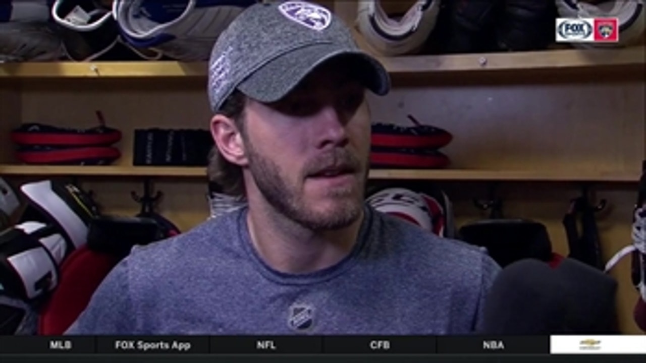 Mike Hoffman on loss to Columbus after setting Panthers' franchise mark for points in consecutive games