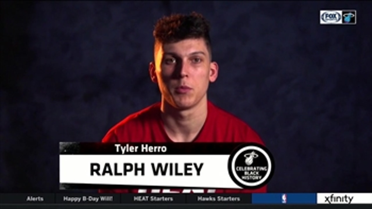 Tyler Herro, Heat celebrate sports journalist Ralph Wiley during BHM