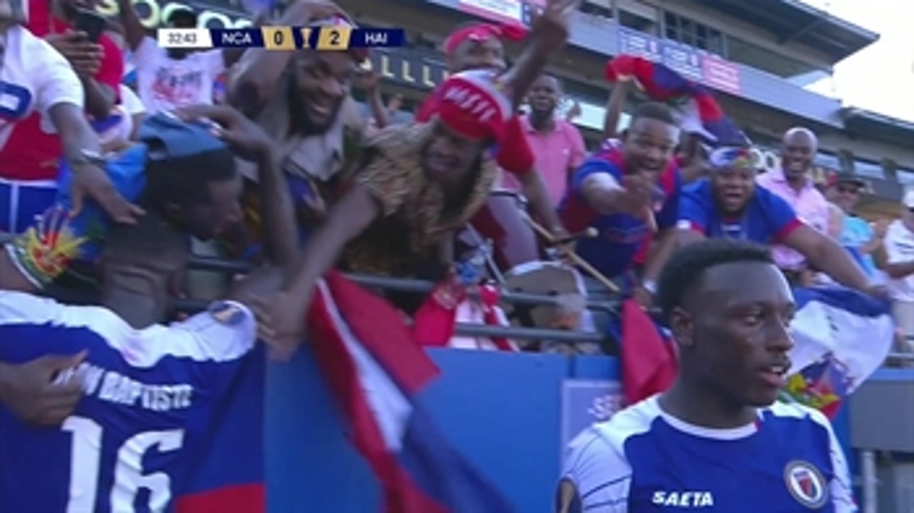 Haiti celebrates with rowdy fans after 2-0 win over Nicaragua ' 2019 CONCACAF Gold Cup Highlights