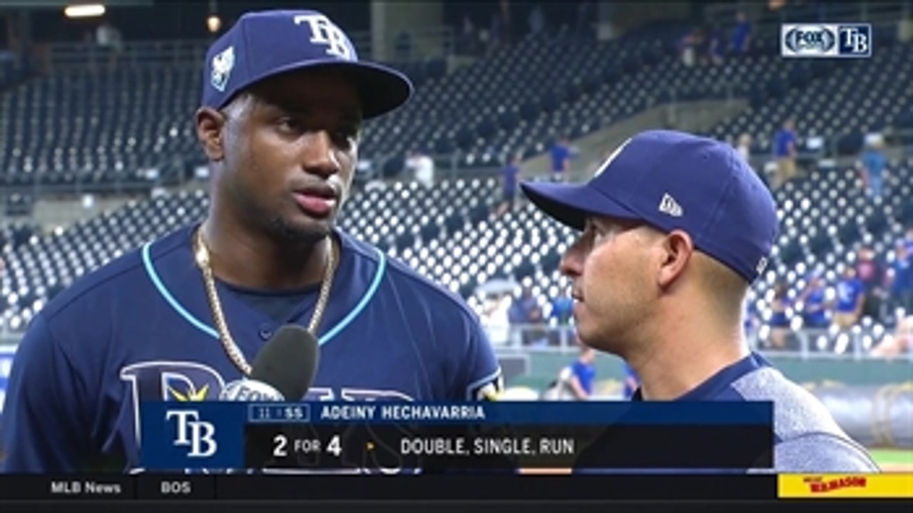 Rays Adeiny Hechavarria walks us through his amazing play at home plate
