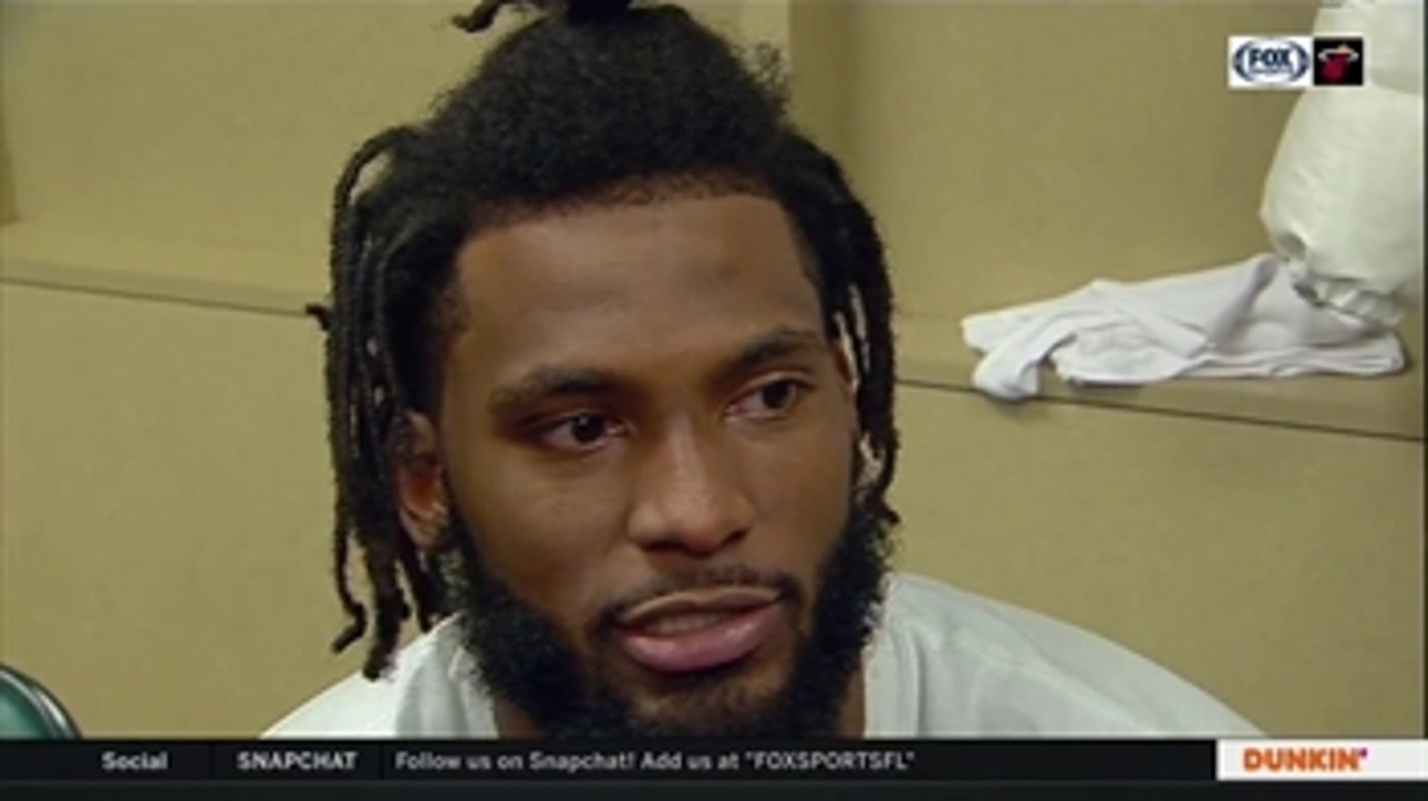 Justise Winslow recaps his first court time in15 games after Heat's win in Indiana