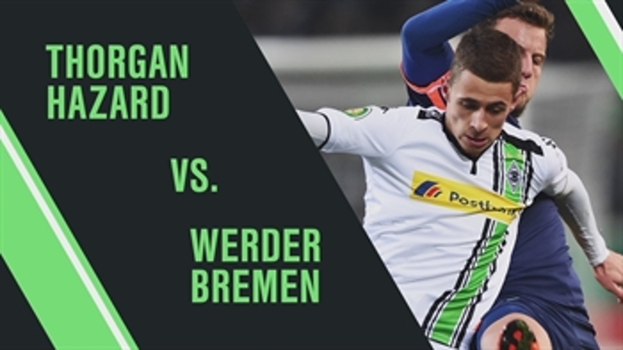 Thorgan Hazard vs. Werder Bremen: All Touches ' 2015-16 Bundesliga Highlights