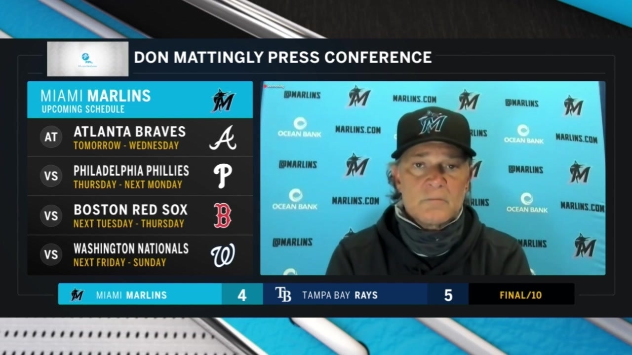 Don Mattingly breaks down Marlins loss to Rays on Sunday