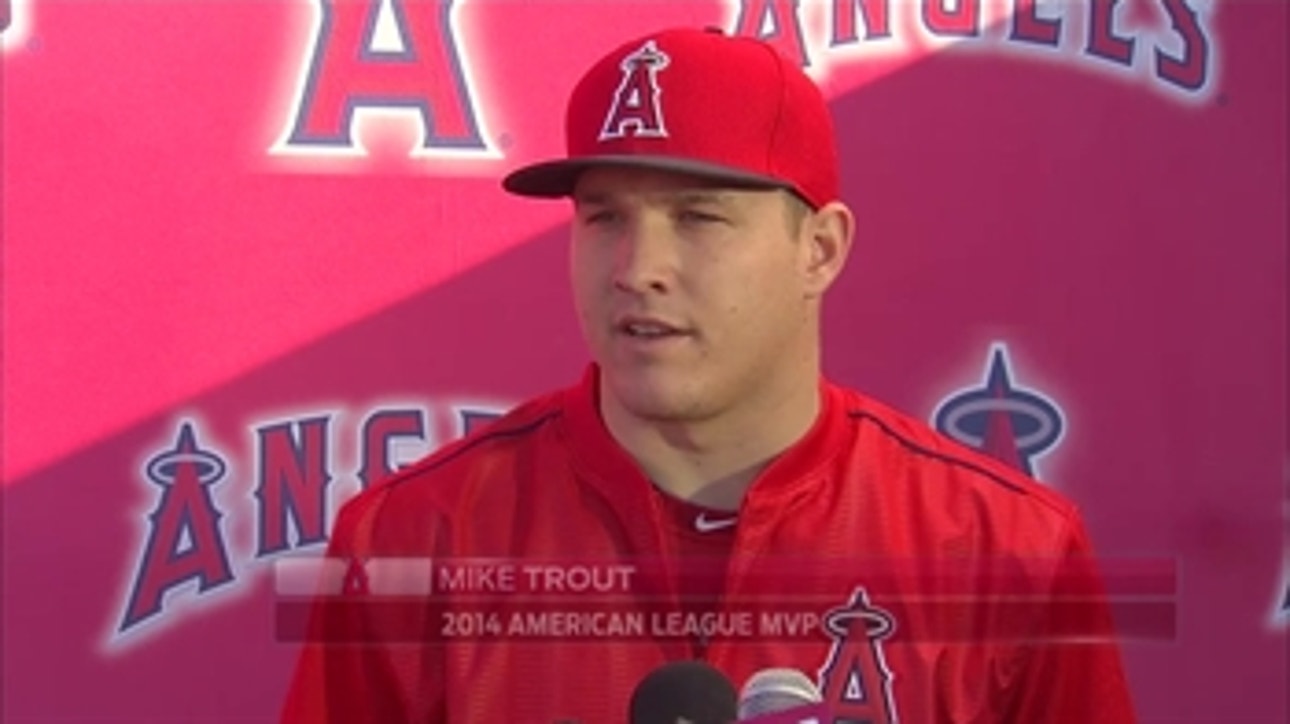 Angels OF Mike Trout talks about life as the reigning MVP with Jill Painter Lopez