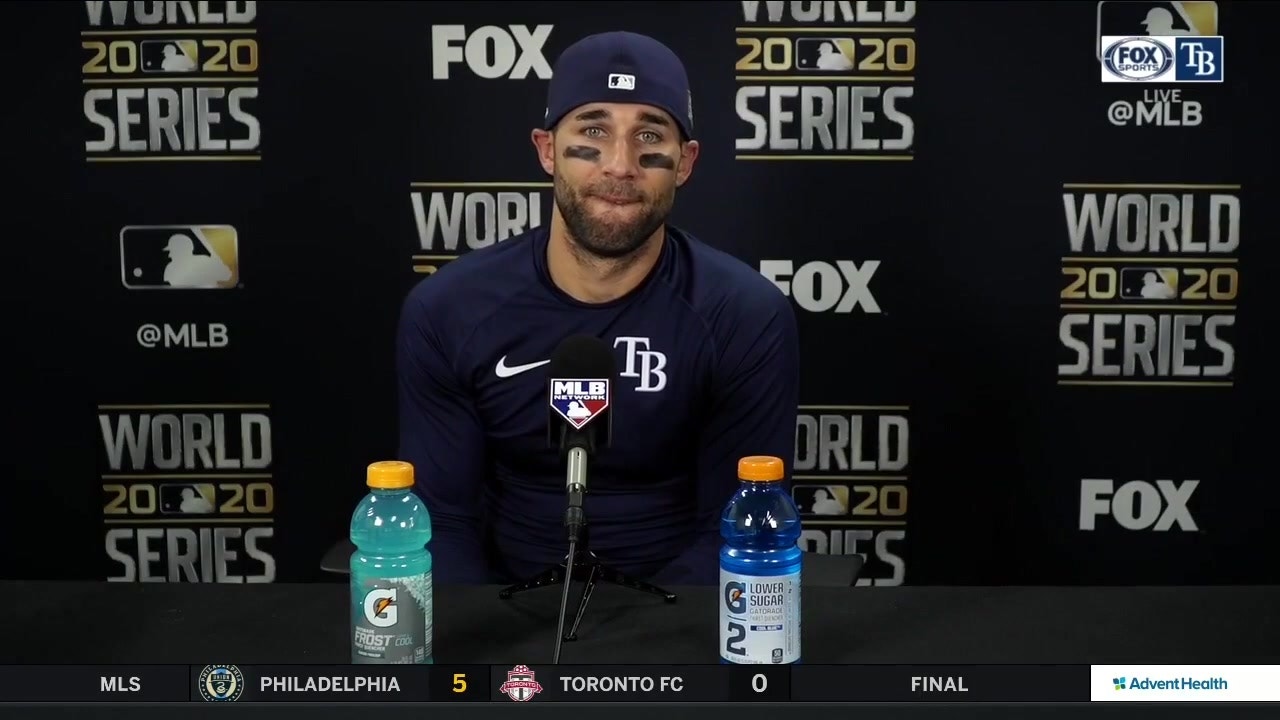 Kevin Kiermaier discusses Rays' wild finish, win in Game 4 of the World Series