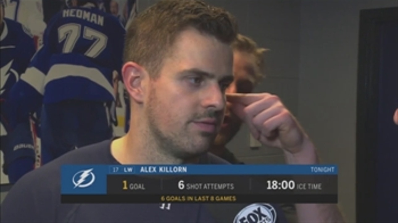 Alex Killorn: When you have depth and scoring, it helps everyone's confidence