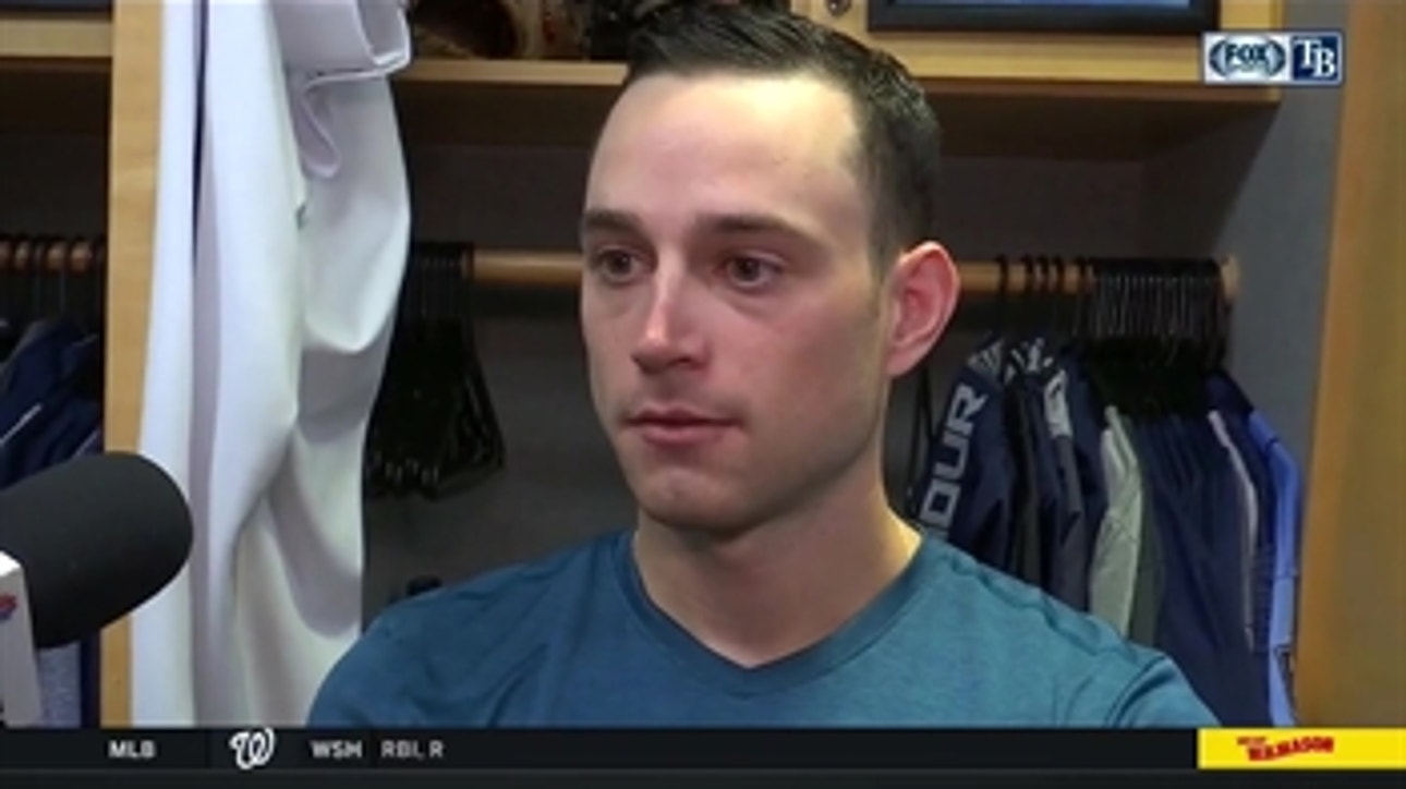 Brandon Lowe discusses how he was able to go 3 for 3 against Yankees' strong pitching