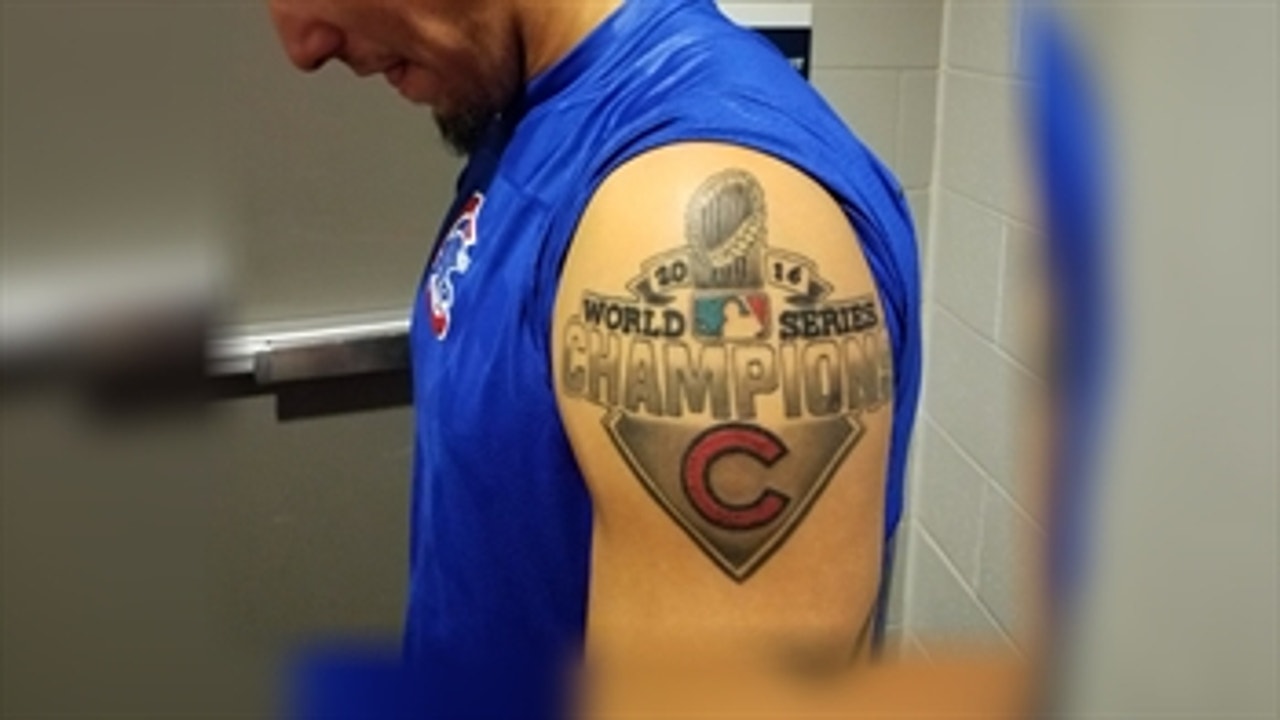 Javier Baez got a gigantic tattoo to celebrate Chicago Cubs' World