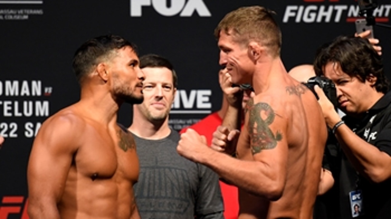 Dennis Bermudez vs. Darren Elkins face off ' Weigh-in ' UFC Fight Night