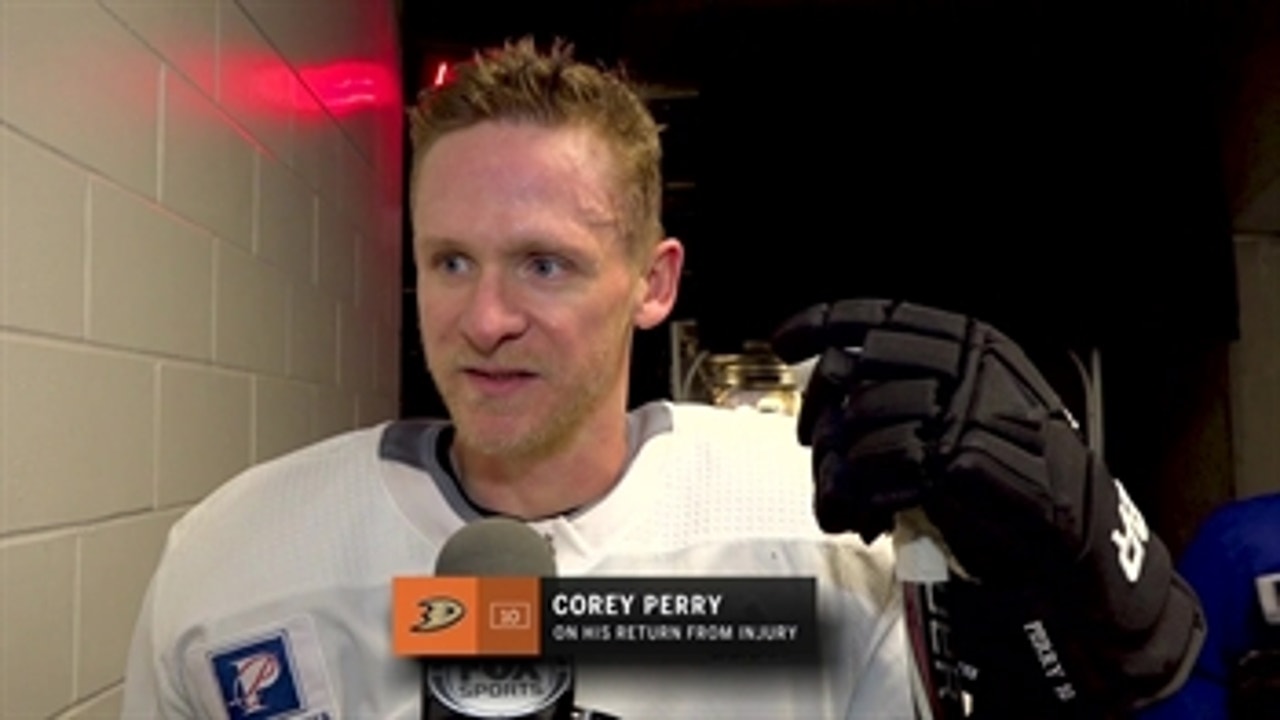 Corey Perry excited to make his season debut with Ducks after extended absence