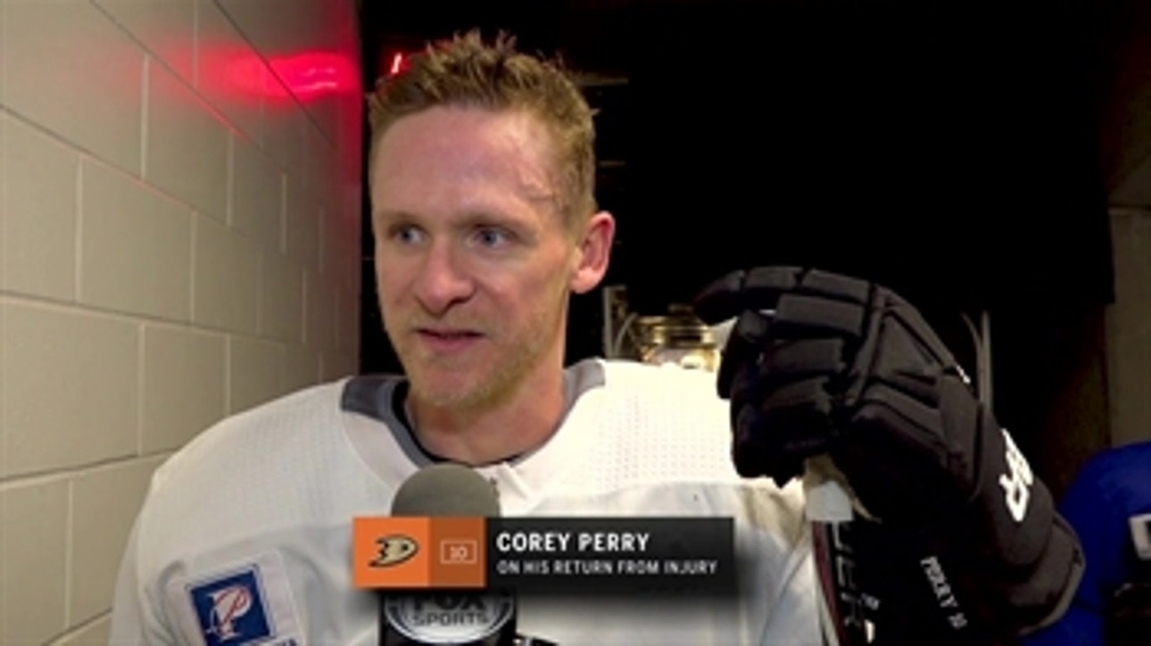 Corey Perry excited to make his season debut with Ducks after extended absence