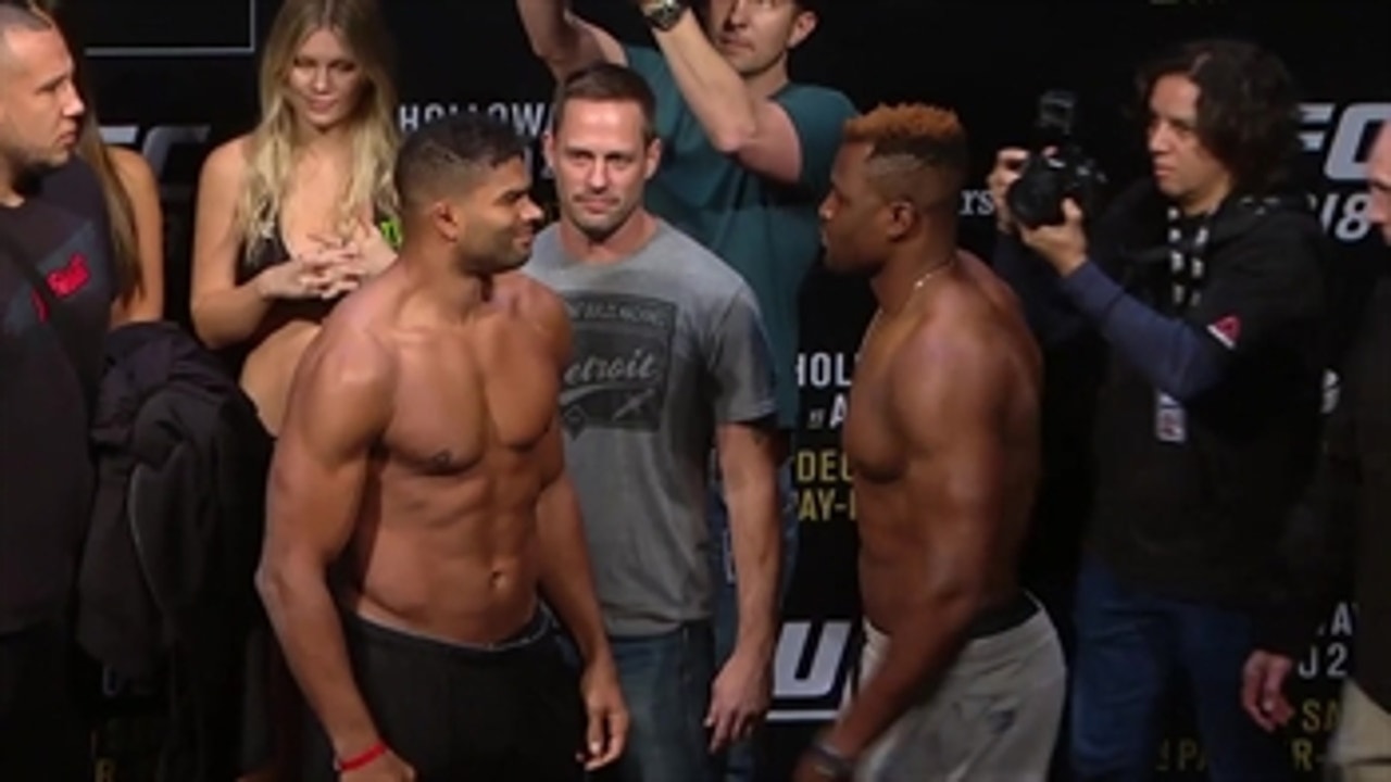 Alistair Overeem vs Francis Ngannou Face-off ' Weigh-In ' UFC 218