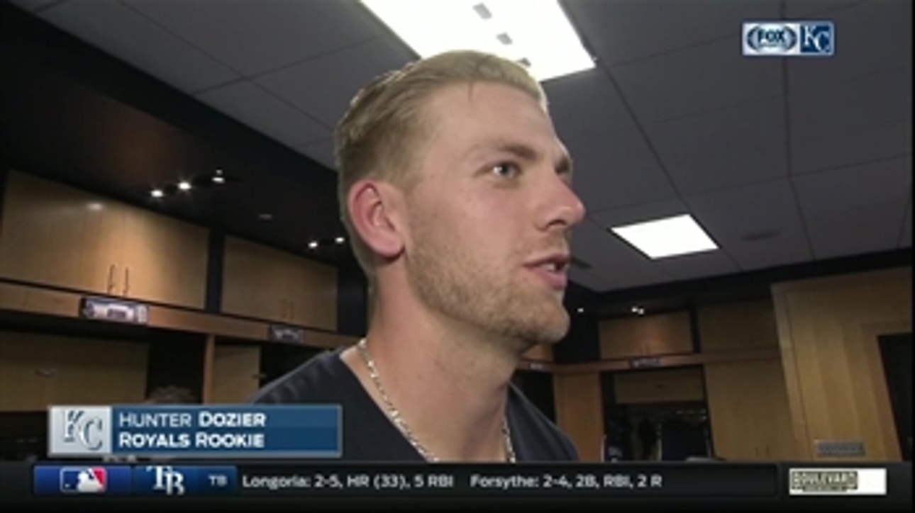 Hunter Dozier: 'I have a lot of text messages' after first MLB hit