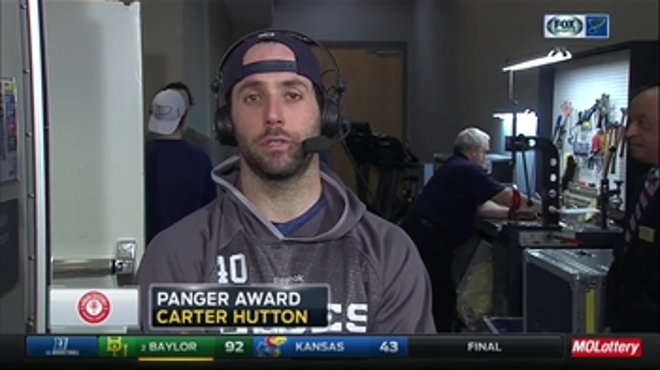 Hutton earns win on back-to-back nights, wins Panger Award