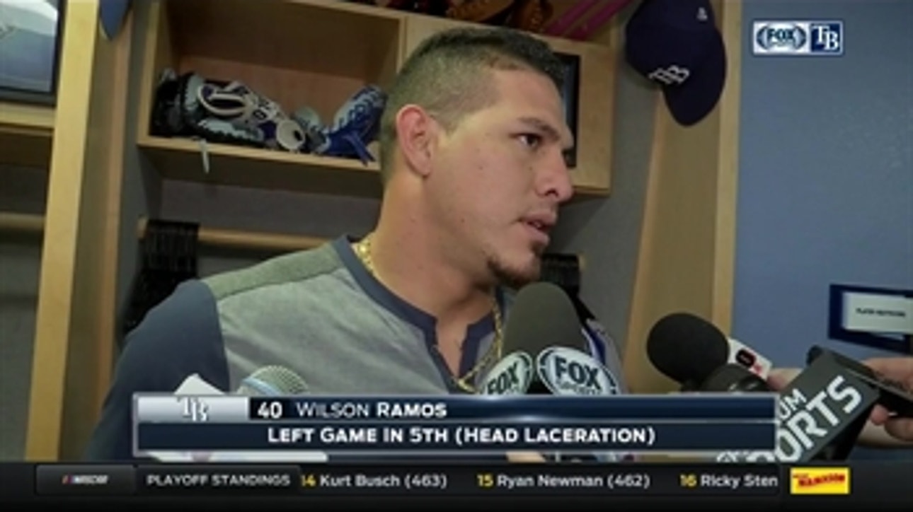 Wilson Ramos describes getting hit by a broken bat