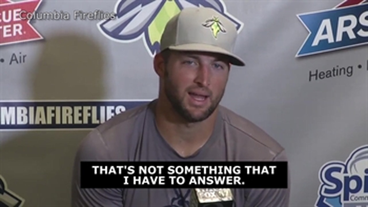 Tim Tebow on stats critics 'That's not something I have to answer'